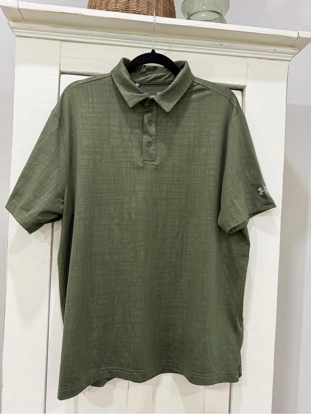 Under Armour Olive Textured Short Sleeve Polo